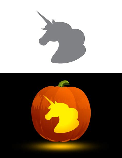 unicorn pumpkin carve|unicorn emoji carving template.